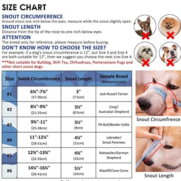 Dog Muzzle, Soft Basket Muzzle for Small Medium Large Dogs Golden Retriever Labr - Picture 4 of 9